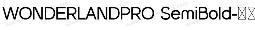 WONDERLANDPRO SemiBold字体转换